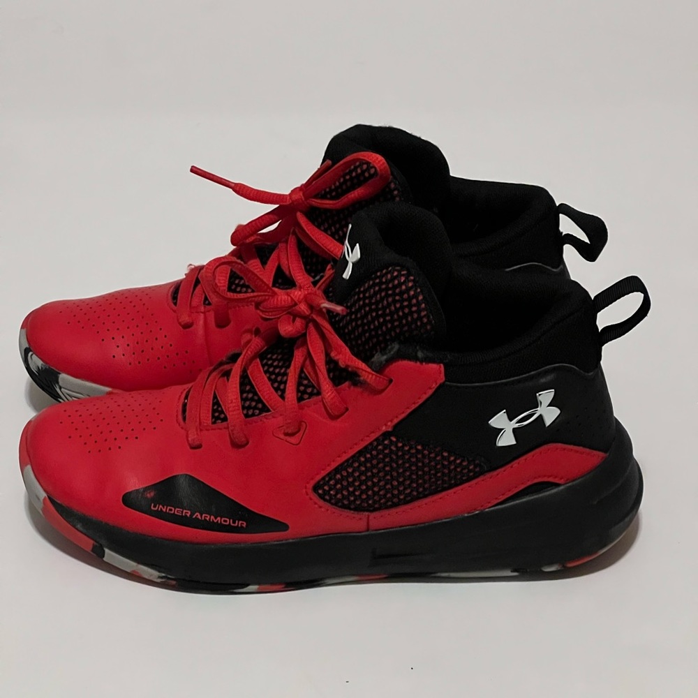 Under Armour Boys Black and Red Shoes